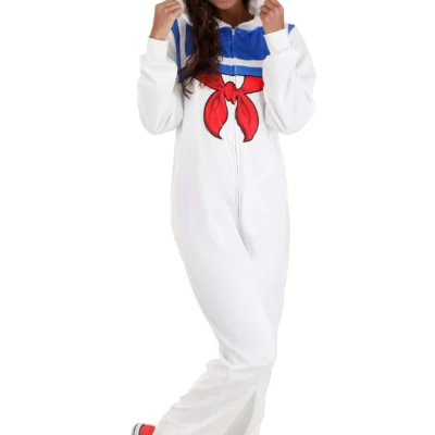 BigWan Apparel Co. Adult Stay Puft Marshmallow Man Costume Onesie