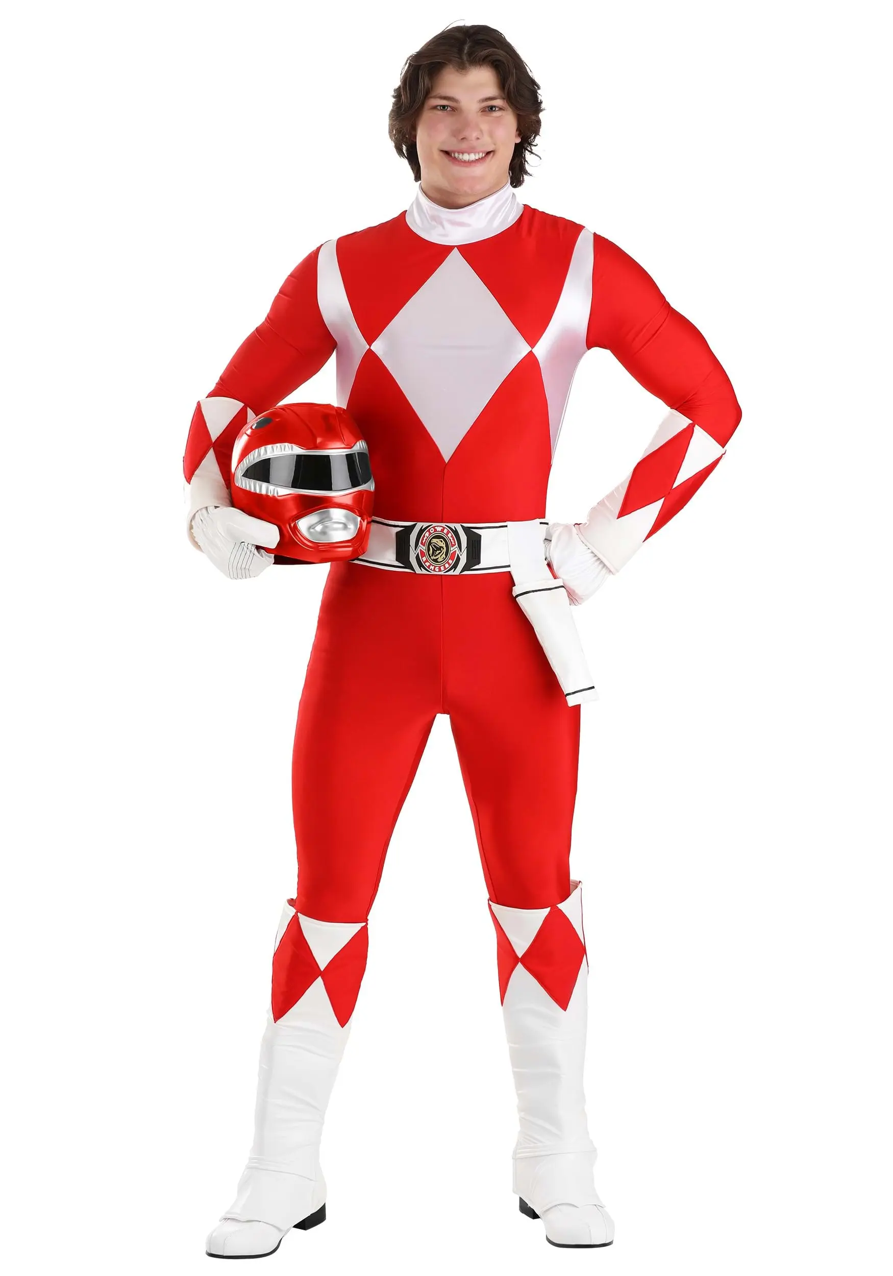 Fun Costumes Authentic Power Rangers Adult Red Ranger Costume 4 Fun Costumes Authentic Power Rangers Adult Red Ranger Costume - Image 2