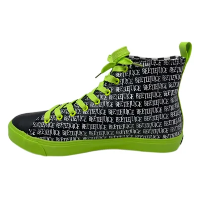 Ground Up Adult Beetlejuice Printed Logo Hi-Top Sneakers -Fun Costumes Store beetlejuice printed logo adult hi top sneakers alt 6