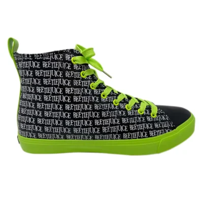 Ground Up Adult Beetlejuice Printed Logo Hi-Top Sneakers -Fun Costumes Store beetlejuice printed logo adult hi top sneakers alt 7