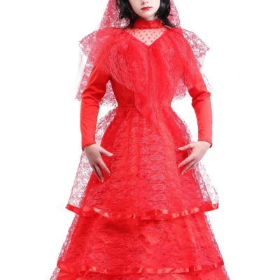 Fun Costumes Girl's Gothic Red Wedding Dress Costume
