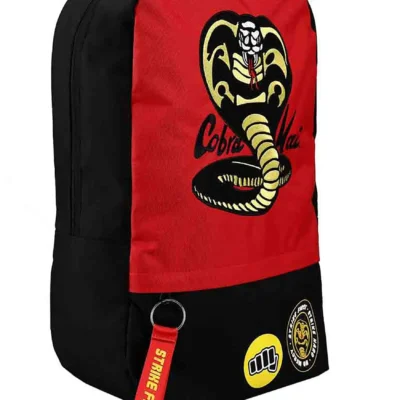 Bioworld Merchandising / Independent Sales Cobra Kai Embroidered Laptop Backpack 12 Bioworld Merchandising / Independent Sales Cobra Kai Embroidered Laptop Backpack -Fun Costumes Store cobra kai embroidered patches laptop backpack alt 3