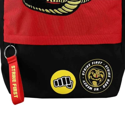 Bioworld Merchandising / Independent Sales Cobra Kai Embroidered Laptop Backpack 14 Bioworld Merchandising / Independent Sales Cobra Kai Embroidered Laptop Backpack -Fun Costumes Store cobra kai embroidered patches laptop backpack alt 5