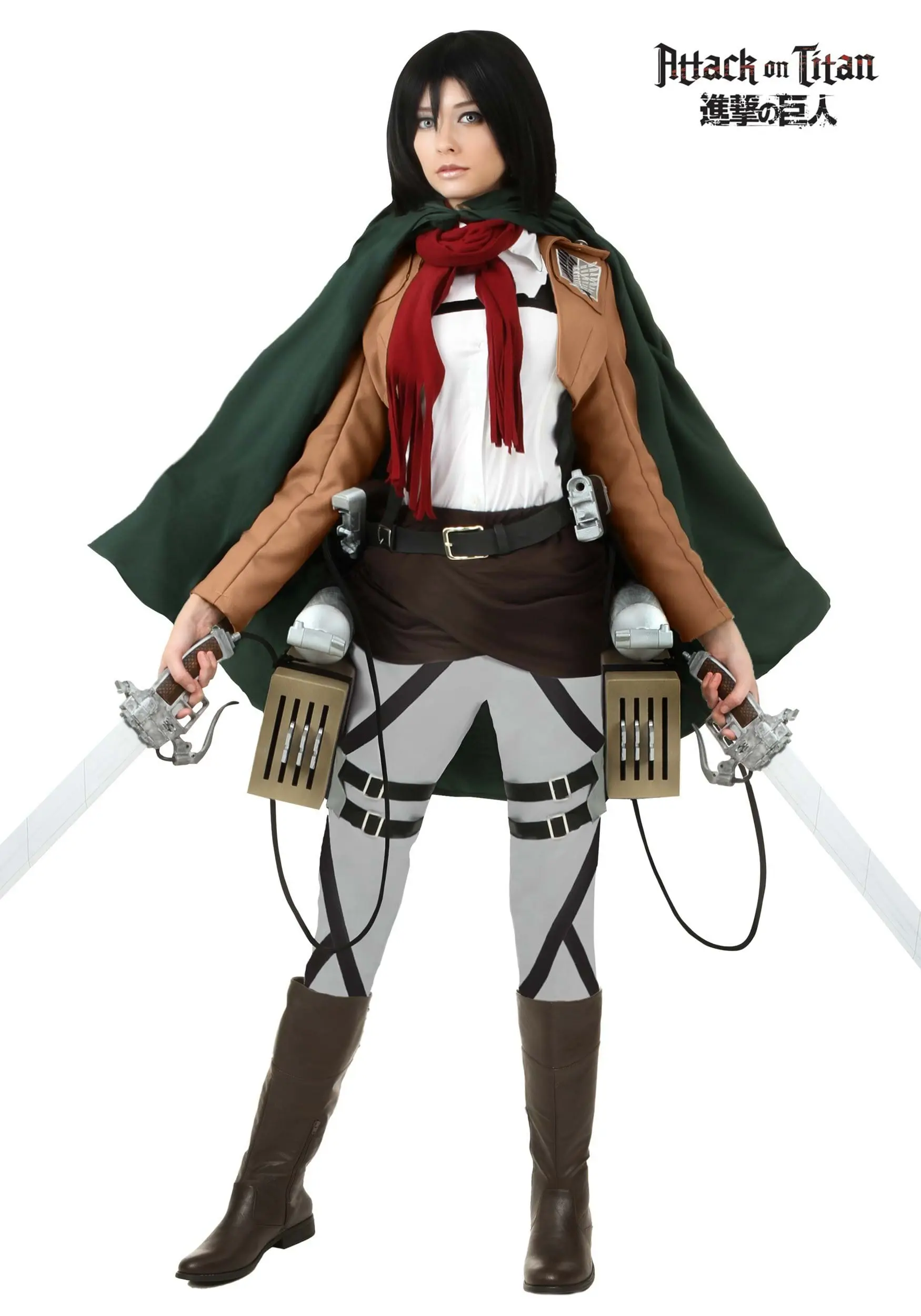Fun Costumes Attack On Titan Mikasa Deluxe Costume 3 Fun Costumes Attack On Titan Mikasa Deluxe Costume