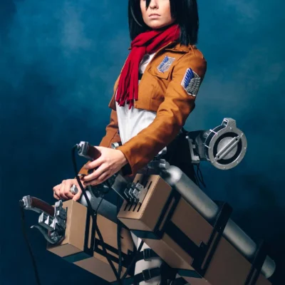 Fun Costumes Attack On Titan Mikasa Deluxe Costume 14 Fun Costumes Attack On Titan Mikasa Deluxe Costume -Fun Costumes Store deluxe attack on titan mikasa costume alt 2