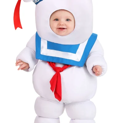 Boloparty Ghostbusters Stay Puft Costume For Infants -Fun Costumes Store ghostbusters infant stay puft costume alt 2