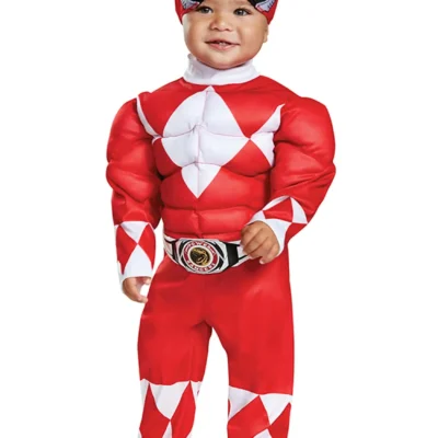 Disguise Toddler Power Rangers Red Ranger Muscle Costume -Fun Costumes Store infant toddler power rangers red ranger muscle costume alt 3