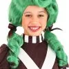 Partytime Costume & Lingerie (Yiwu) Factory Chocolate Factory Worker Green Wig For Girls -Fun Costumes Store kids chocolate factory green wig