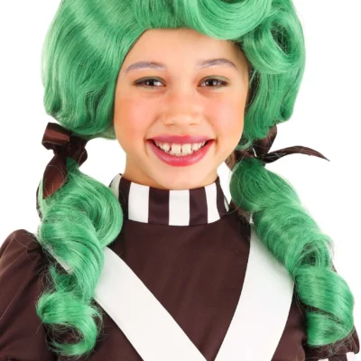 Partytime Costume & Lingerie (Yiwu) Factory Chocolate Factory Worker Green Wig For Girls