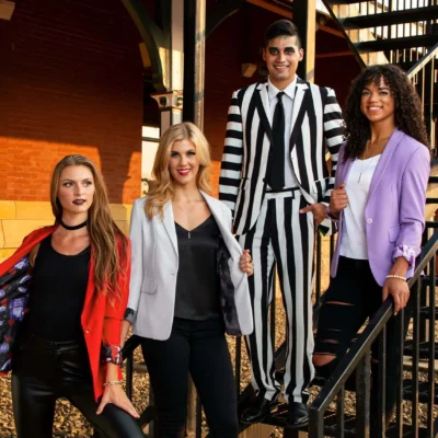 Haizhilan Garment CO., LTD Classic Beetlejuice Men's Blazer -Fun Costumes Store mens classic beetlejuice blazer alt 3