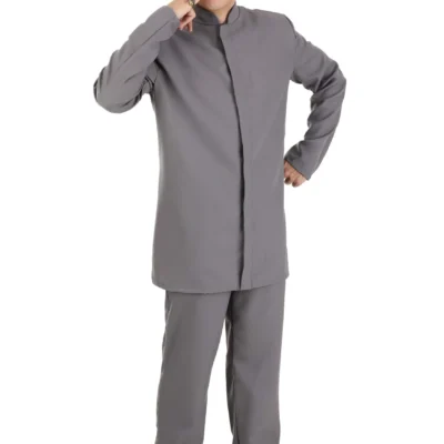 Fun Costumes Deluxe Adult Gray Suit Costume -Fun Costumes Store mens deluxe evil suit costume alt 2
