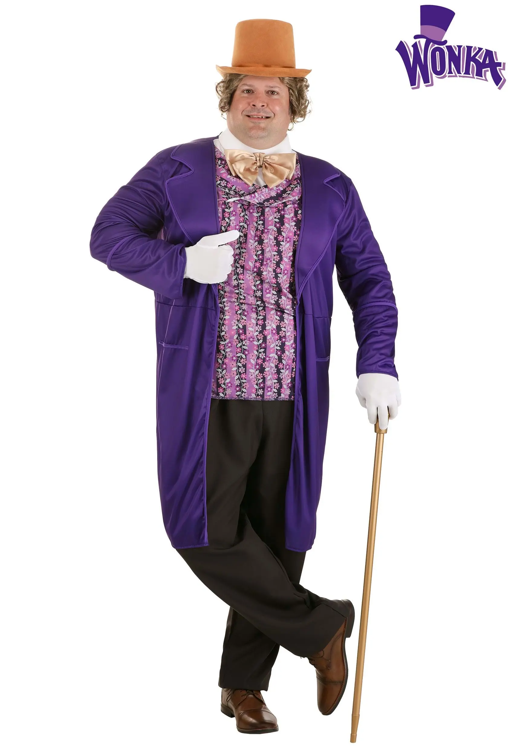 Jerry Leigh Plus Size Willy Wonka Costume For Men 3 Jerry Leigh Plus Size Willy Wonka Costume For Men