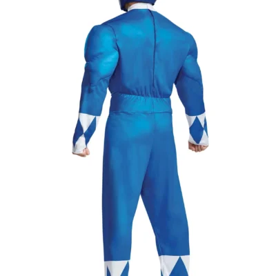 Disguise Power Rangers Blue Ranger Men's Muscle Costume -Fun Costumes Store mens power rangers blue ranger muscle costume alt 1