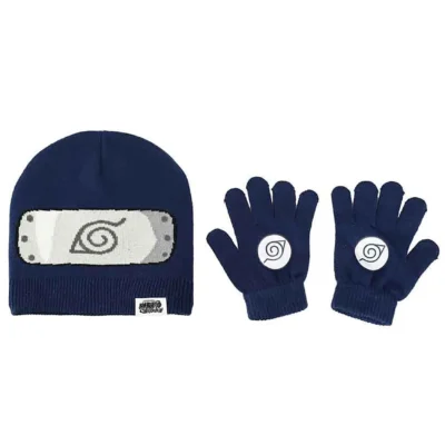 Bioworld Merchandising / Independent Sales Kid's Naruto Hidden Leaf Village Beanie & Gloves Combo