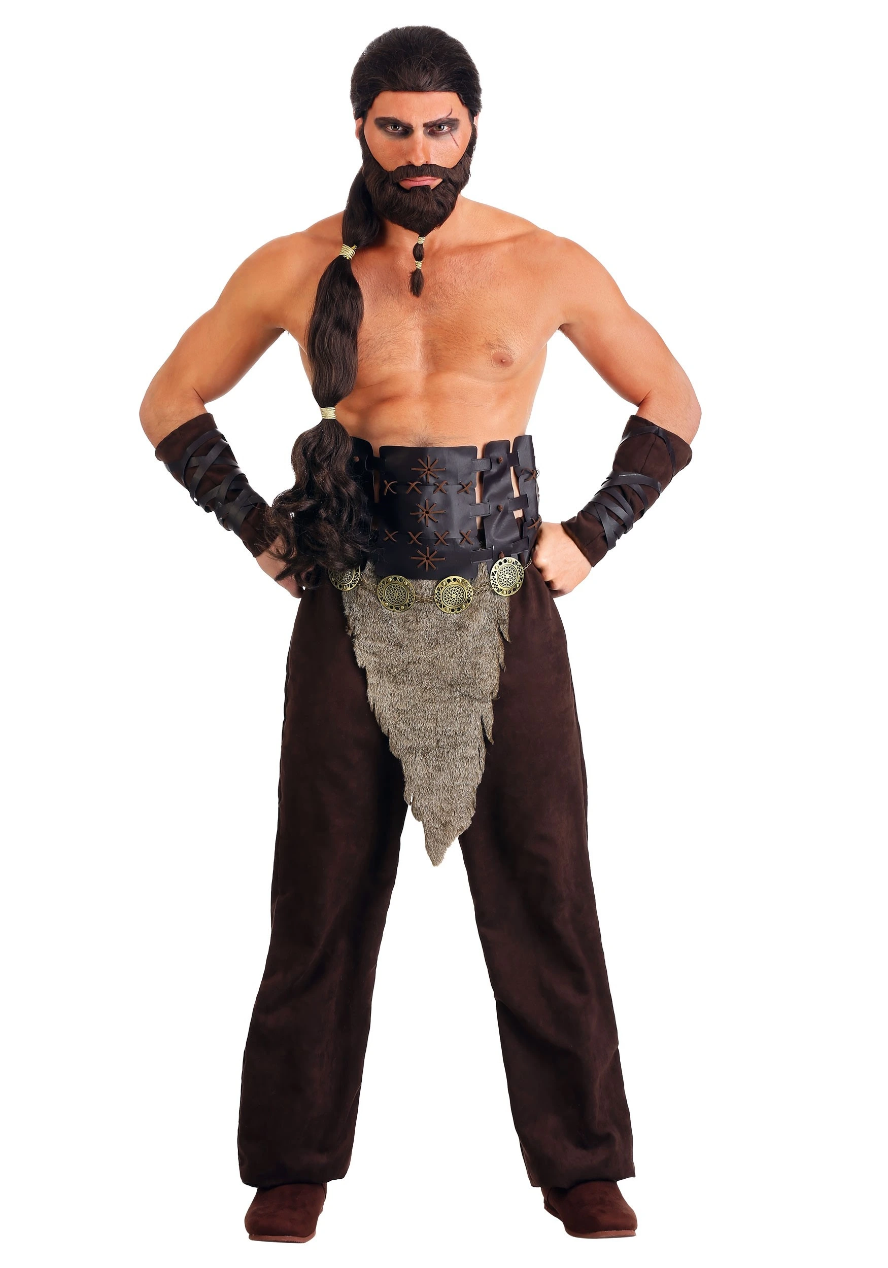 Fun Costumes Men's Nomadic Horse Warrior Costume 2 Fun Costumes Men's Nomadic Horse Warrior Costume