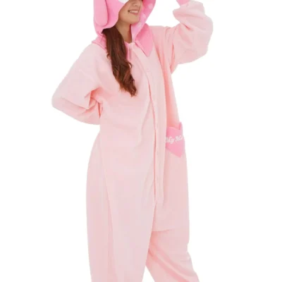 Sazac Onegai My Melody Kigurumi For Adults -Fun Costumes Store onegai my melody kigurumi alt 3