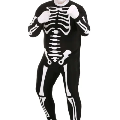 Fun Costumes Plus Size Authentic Karate Kid Skeleton Suit For Adults