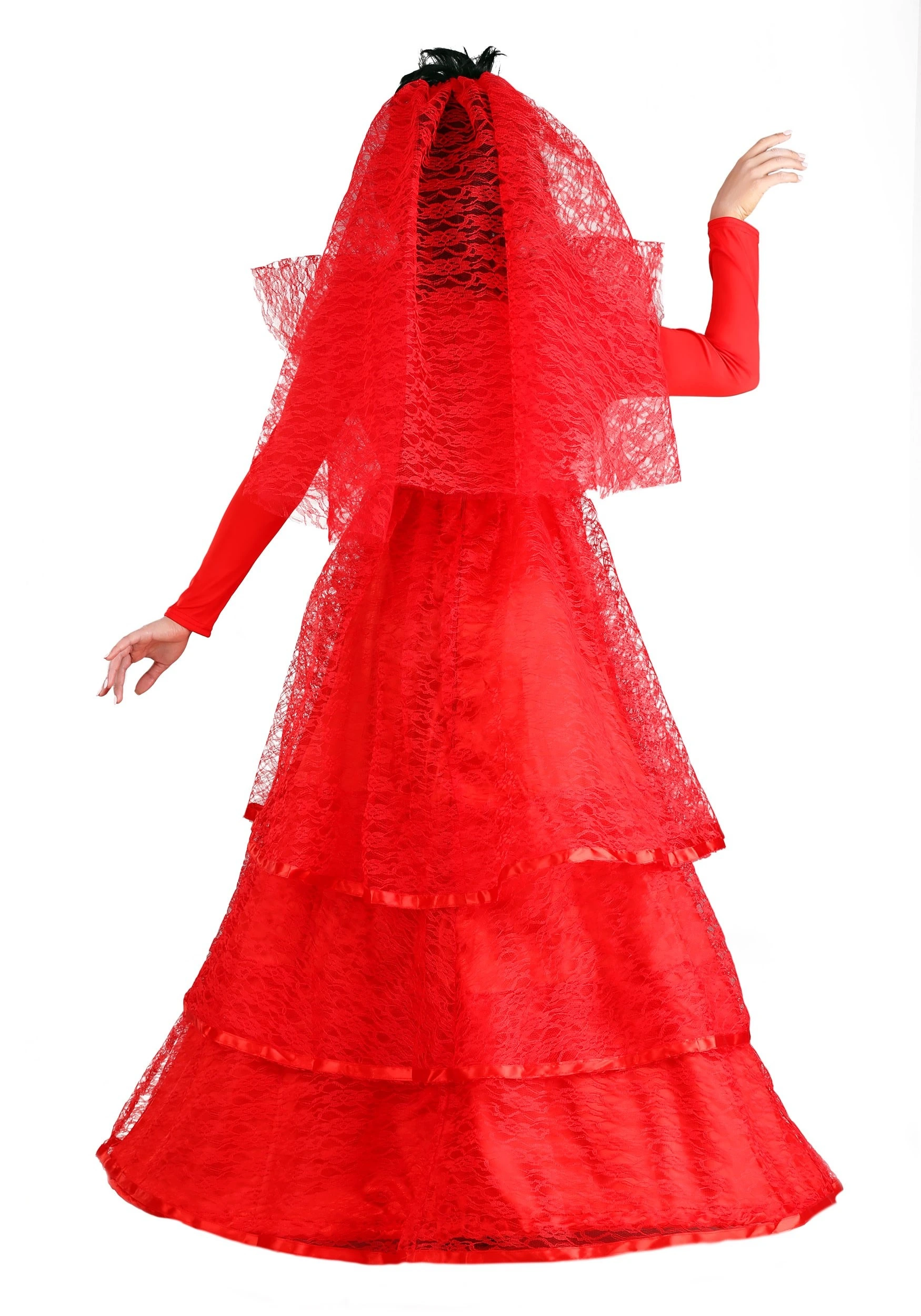 Fun Costumes Red Plus Size Gothic Wedding Dress Costume 4 Fun Costumes Red Plus Size Gothic Wedding Dress Costume - Image 2