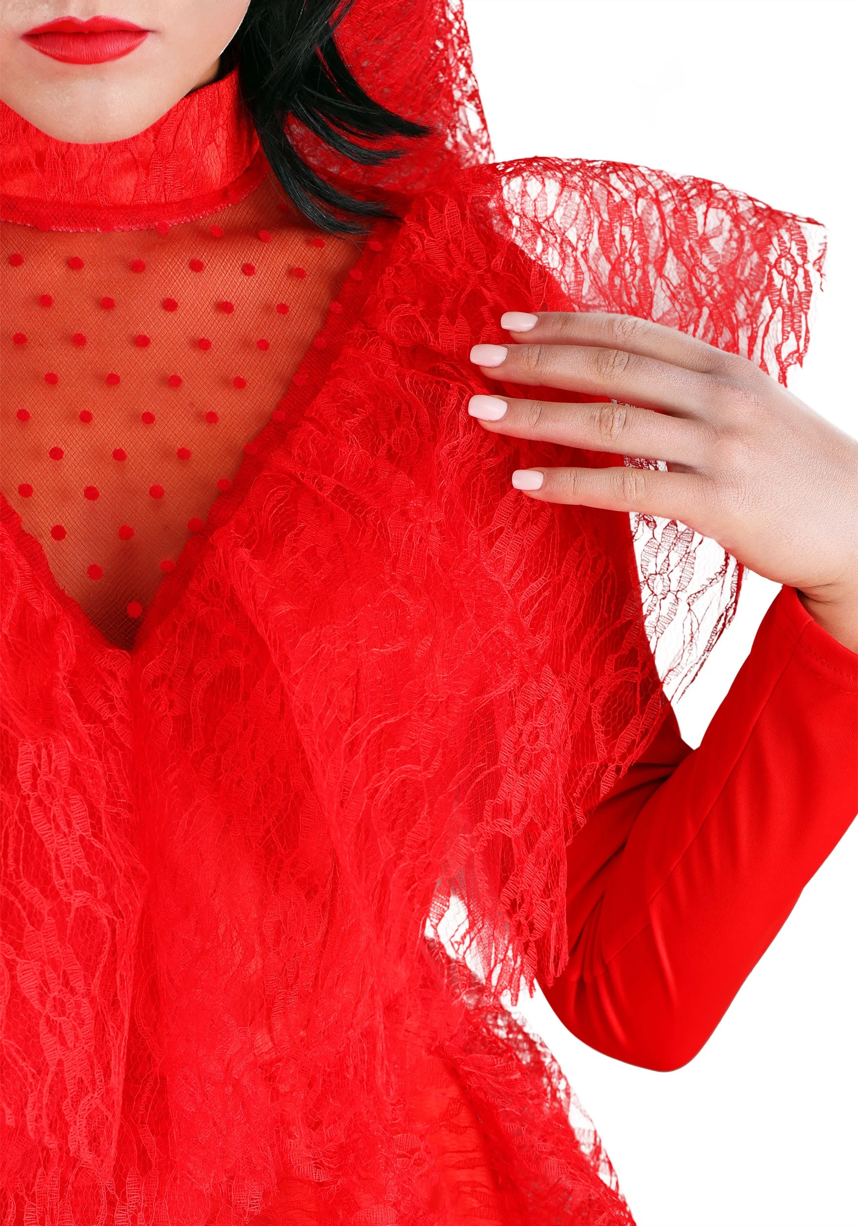 Fun Costumes Red Plus Size Gothic Wedding Dress Costume 5 Fun Costumes Red Plus Size Gothic Wedding Dress Costume - Image 3