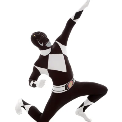 Morphsuits Power Rangers: Black Ranger Morphsuit Costume -Fun Costumes Store power rangers black ranger morphsuit alt2