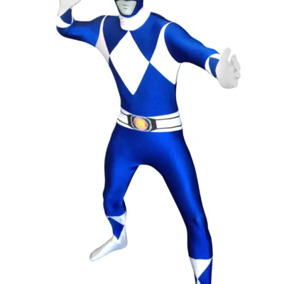 Morphsuits Power Rangers: Blue Ranger Morphsuit Costume -Fun Costumes Store power rangers blue ranger morphsuit alt2