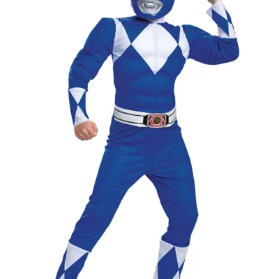 Disguise Power Rangers Boy's Blue Ranger Costume -Fun Costumes Store power rangers boys blue ranger costume alt 2