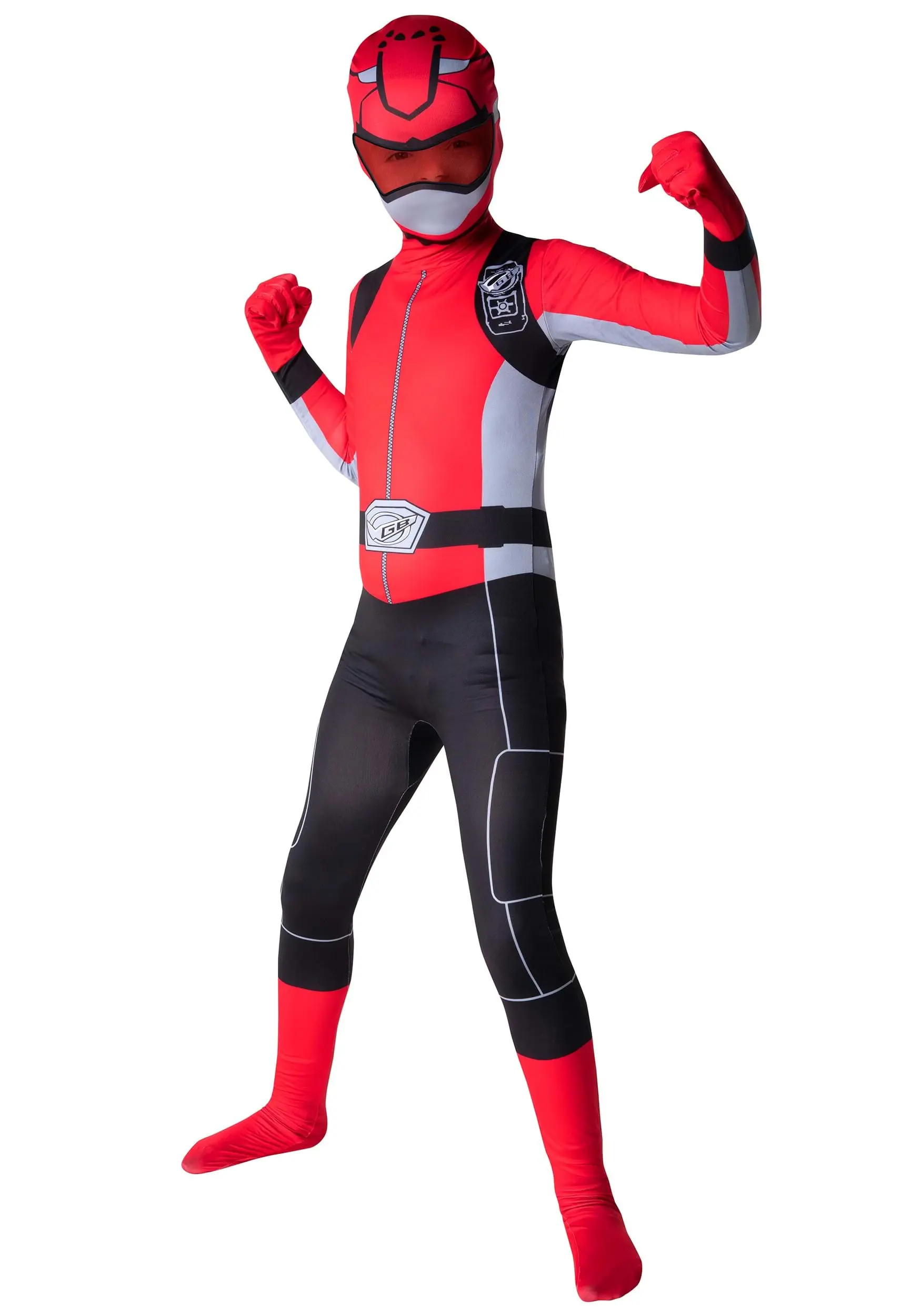 Morphsuits Power Rangers Red Beast Morphers Kids Costume 4 Morphsuits Power Rangers Red Beast Morphers Kids Costume - Image 2