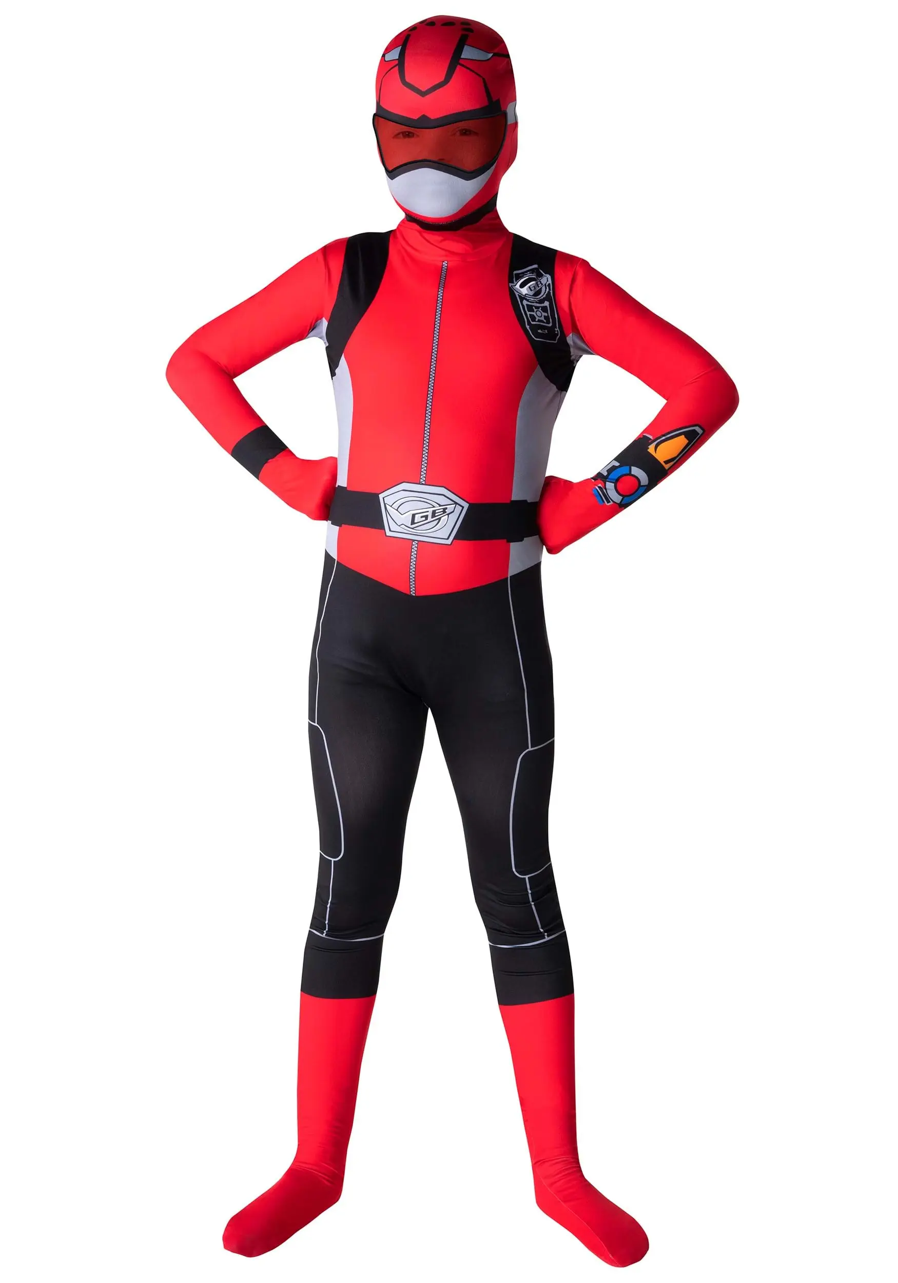 Morphsuits Power Rangers Red Beast Morphers Kids Costume 3 Morphsuits Power Rangers Red Beast Morphers Kids Costume