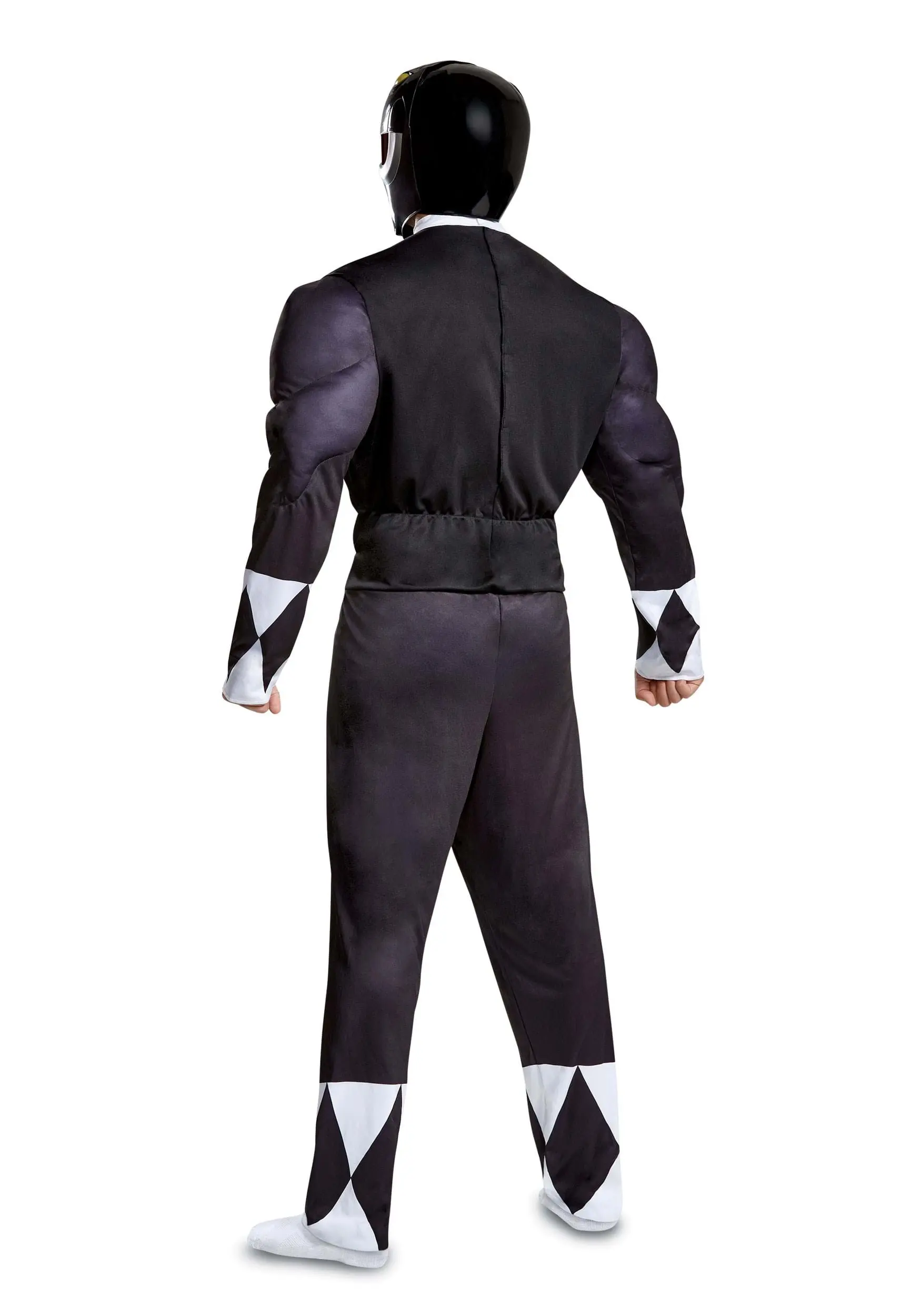 Disguise Power Rangers Black Ranger Men's Muscle Costume 4 Disguise Power Rangers Black Ranger Men's Muscle Costume - Image 2