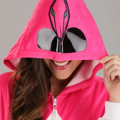 BigWan Apparel Co. Power Rangers Pink Ranger Hooded Union Suit For Adults 15 BigWan Apparel Co. Power Rangers Pink Ranger Hooded Union Suit For Adults -Fun Costumes Store power rangers pink ranger hooded union suit alt 6