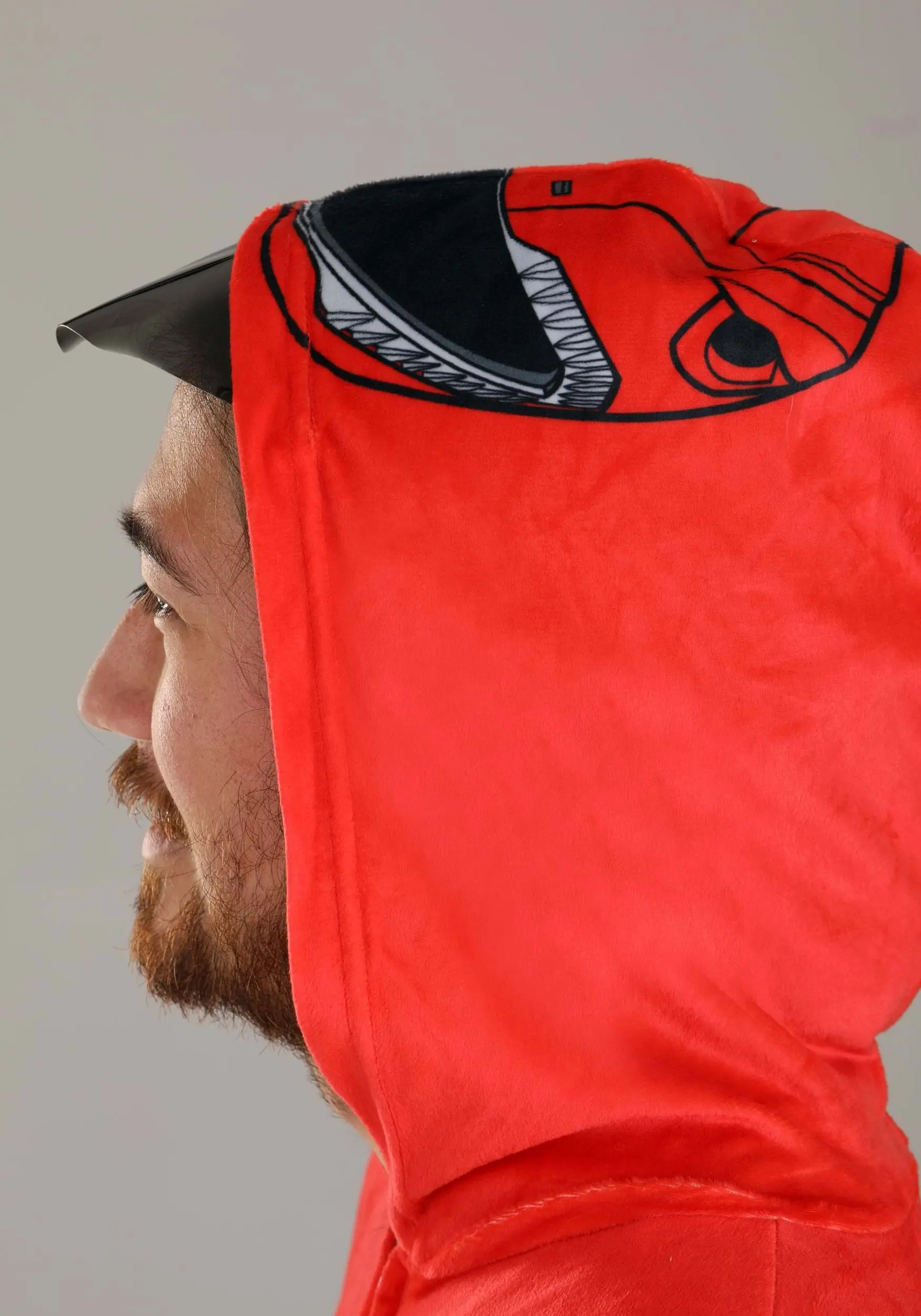 BigWan Apparel Co. Adult Power Rangers Red Ranger Hooded Union Suit 5 BigWan Apparel Co. Adult Power Rangers Red Ranger Hooded Union Suit - Image 3