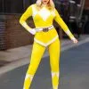 Disguise Power Ranger Yellow Ranger Women's Costume -Fun Costumes Store power rangers womens yellow ranger costume update