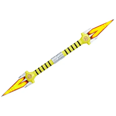 Hasbro Power Rangers Lightning Collection Mighty Morphin Yellow Ranger Power Daggers Prop Replica -Fun Costumes Store power rangers yellow ranger power daggers prop rep alt 2
