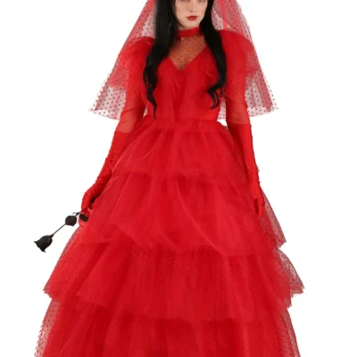 Fun Costumes Women's Premium Red Wedding Dress