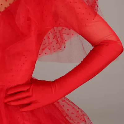 Fun Costumes Women's Premium Red Wedding Dress -Fun Costumes Store red wedding dress for women alt 3