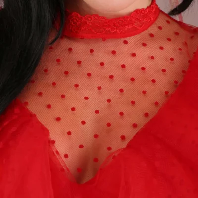 Fun Costumes Women's Premium Red Wedding Dress -Fun Costumes Store red wedding dress for women alt 4