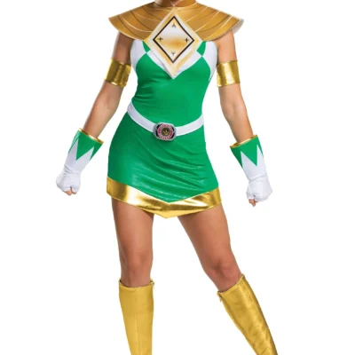 Disguise Women's Power Rangers Deluxe Green Ranger Costume