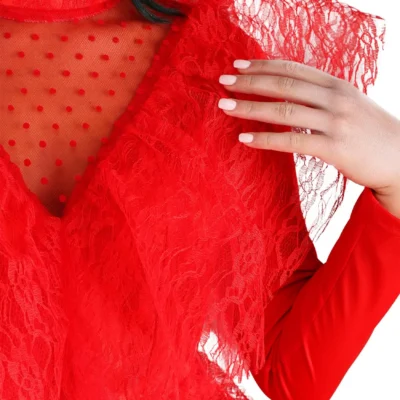 Fun Costumes Red Gothic Wedding Dress Costume -Fun Costumes Store womens red gothic wedding dress alt 4