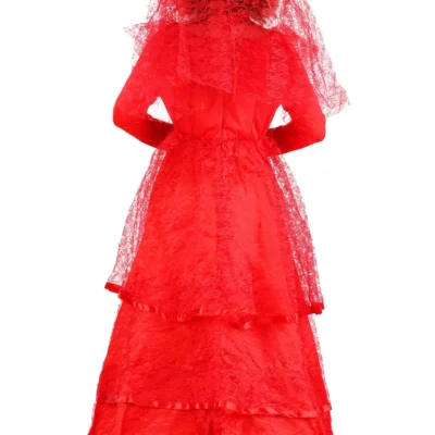 Fun Costumes Red Gothic Wedding Dress Costume -Fun Costumes Store womens red gothic wedding dress alt 8