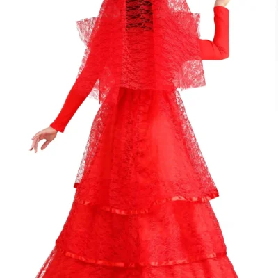Fun Costumes Red Gothic Wedding Dress Costume -Fun Costumes Store womens red gothic wedding dress alt 9